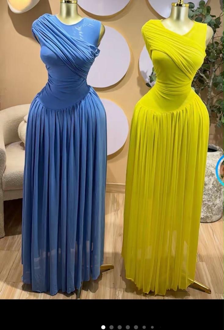 Chiffon Pleated One-Shoulder Gown